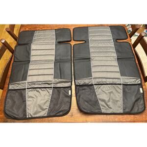 (2) Eddie Bauer Universal High Back Car Seat Protector in black and grey
